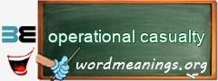 WordMeaning blackboard for operational casualty